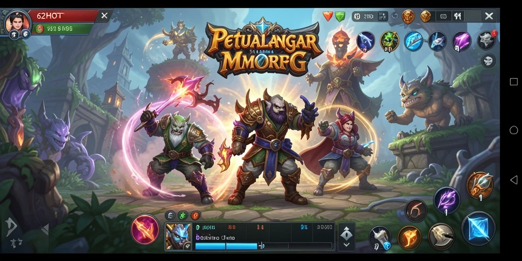 Tampilan gameplay seru dan interaktif di 62HOT.