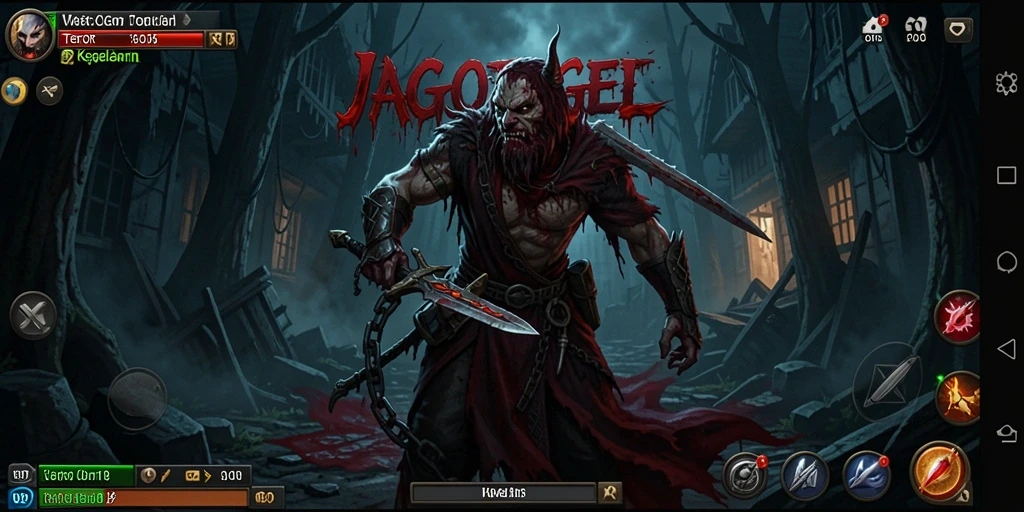 Tampilan gameplay menegangkan dari JAGOTOGEL dengan suasana horor yang mendalam.