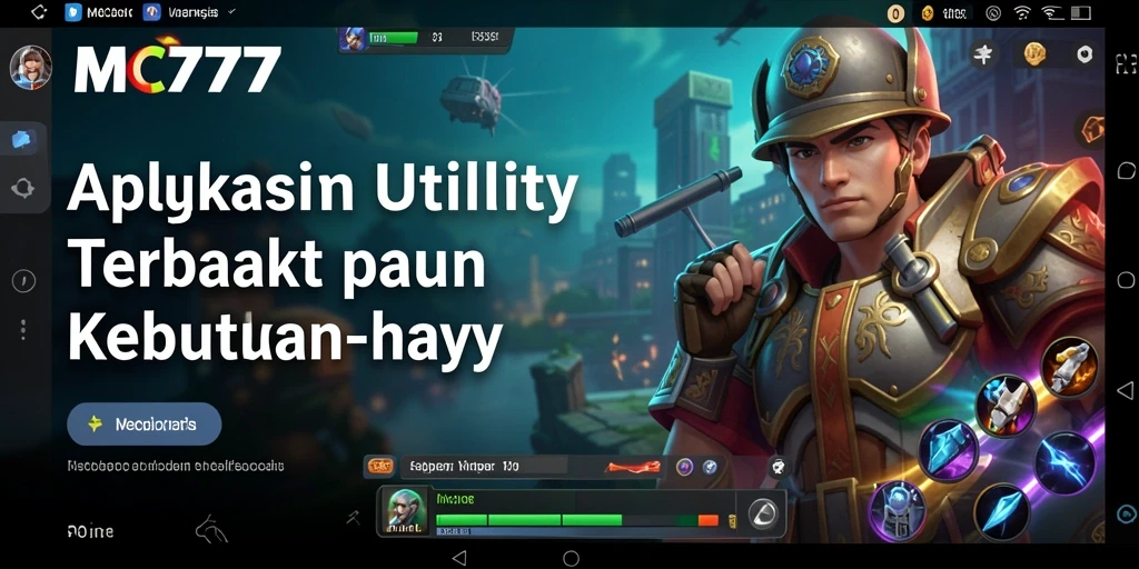 Screenshot utama MC777 yang menampilkan berbagai fitur aplikasi Utility.