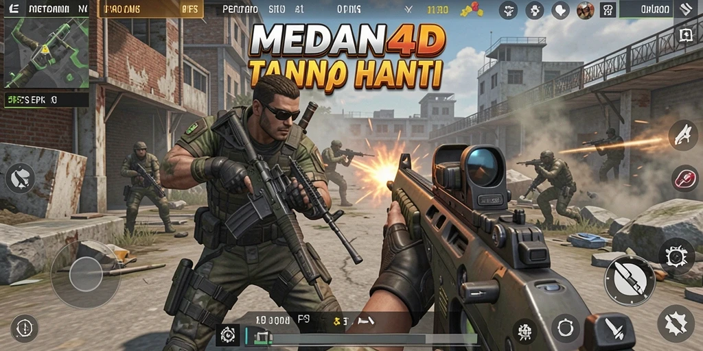Screenshot gameplay MEDAN4D menunjukkan aksi tempur yang mendebarkan.