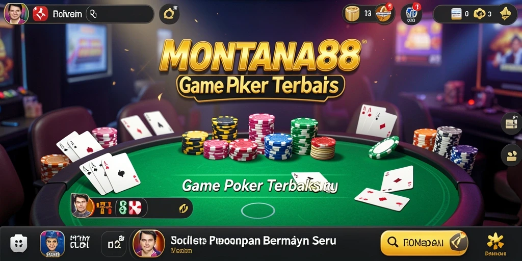 Tampilan menarik dari permainan Poker dalam MONTANA88 yang menegangkan.