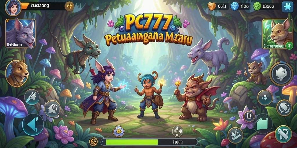 Tampilan gameplay menakjubkan dari PC777 dalam dunia petualangan yang memukau.