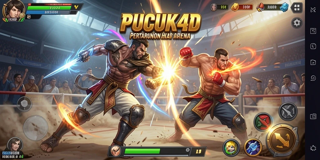 Tampilan pertarungan seru di PUCUK4D dengan karakter-karakter kuat.