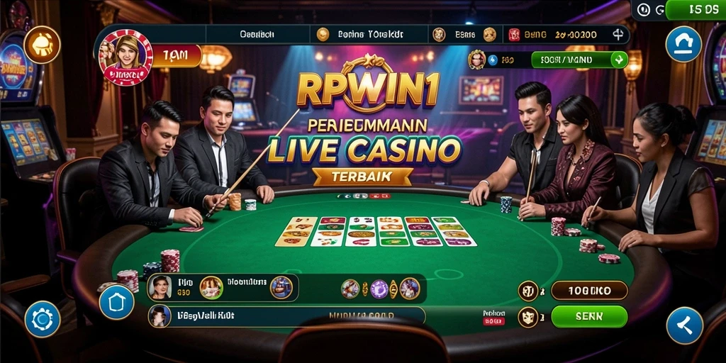 Tampilan screenshot RPWIN1 menampilkan dealer langsung dan permainan seru.