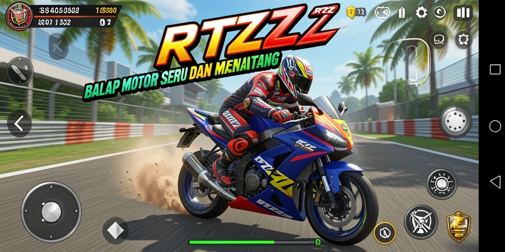 Gameplay seru balapan motor dengan grafis menawan.