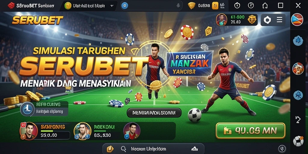 Tampilan menarik dari gameplay SERUBET yang seru dan menantang.